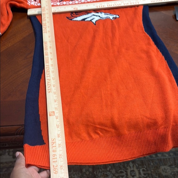 Denver broncos NFL Orange and Blue Mini stretch sweater dress - Picture 8 of 9